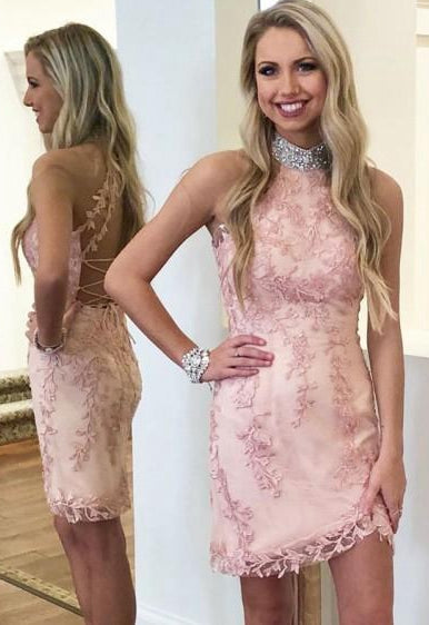 Light pink short outlet tight homecoming dress