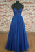 Spaghetti Straps Sparkly Sweetheart Long Prom Dress with Appliques Pleats