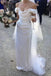 Simple Mermaid Long Wedding Dress With Pleated, Off The Shoulder Beach Wedding Dress