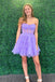 Sweetheart Fuchsia A Line Tulle Short Homecoming Dress With Ruffles