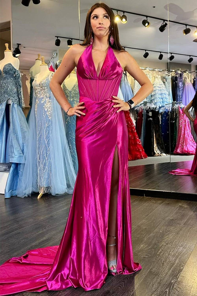 Magenta sales formal gowns