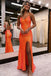 Spaghetti Straps Mermaid Long Dress With Split, Sequin Formal Evening Dress