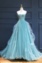 Sweetheart Green Lace A-Line Long Prom Dress, Strapless Formal Gown