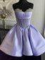 Sweetheart Light Purple A Line Short Homecoming Dress With Beaded