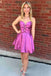 Strapless Peacock A Line Short Homecoming Dress With Bowknot