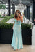 Strapless Aqua Sweetheart Prom Dress A-Line Fitted Satin Evening Dress