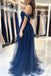 Off the shoulder A Line Sweetheart Long Prom Dress Pleated Party Dress