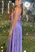 Sweetheart Lavender Prom Dress A Line Princess Evening Dress with Slit