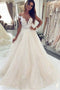 Off Shoulder Lace Beach Wedding Dress with Sequined Appliques