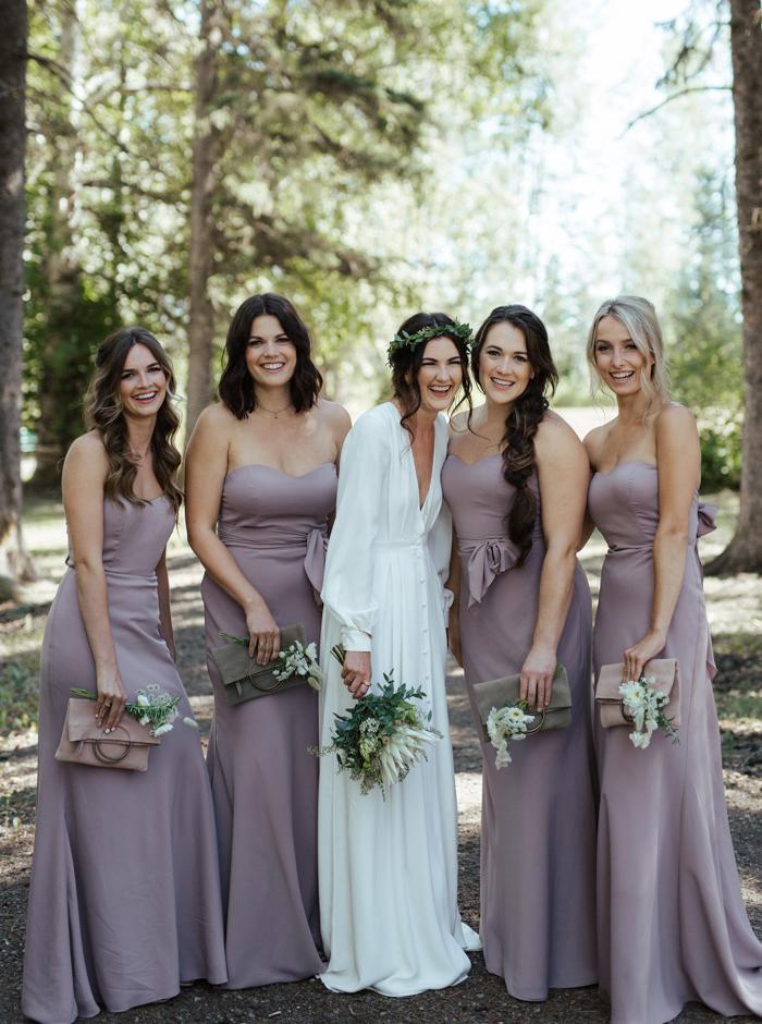 Sweetheart Lilac Mermaid Bridesmaid Dresses with Bowknot