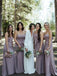 Sweetheart Lilac Mermaid Bridesmaid Dresses with Bowknot