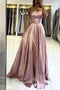 Spaghetti Straps Simple Long Prom Dress, Backless Long Evening Dress