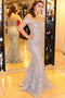 Elegant Mermaid Off The Shoulder Lace Prom Evening Dress Lace Up With Train