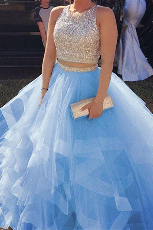 Cheap 2 piece prom on sale dresses