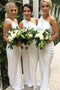 One-Shoulder Floor-Length Sheath Bridesmaid Dresses with Ruched