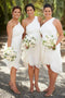 One-Shoulder Knee-Length Ruched Chiffon Bridesmaid Dresses