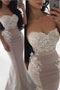 Sweetheart Mermaid Bridesmaid Dresses with Appliques Beading