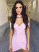 Off the Shoulder Sheath Ruched Light Purple Tight Homecoming Dress