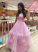 strapless sweet 16 dress charming pink tulle long prom dresses dtp826