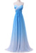 Chiffon Sweetheart Ombre Long Prom Dresses Formal Party Gown