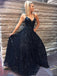 sparkly sequins prom dresses black graduation pageant party gowns dtp903