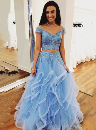 Long sleeve 2 clearance piece prom dress