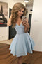 Chic Sky Blue Homecoming Dress, Sweetheart Short Prom Dress