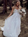 A-line Sweetheart Rustic Boho Wedding Dresses With Appliques