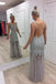 grey backless prom dresses lace appliques mermaid evening dresses dtp1089