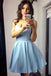 Chic Sky Blue Homecoming Dress, Sweetheart Short Prom Dress