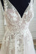 Tulle Plus Size Wedding Dresses, A Line V-neck Lace Appliques Bridal Gown