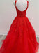 appliqued beaded formal dress straps square tulle red long prom dresses dtp859