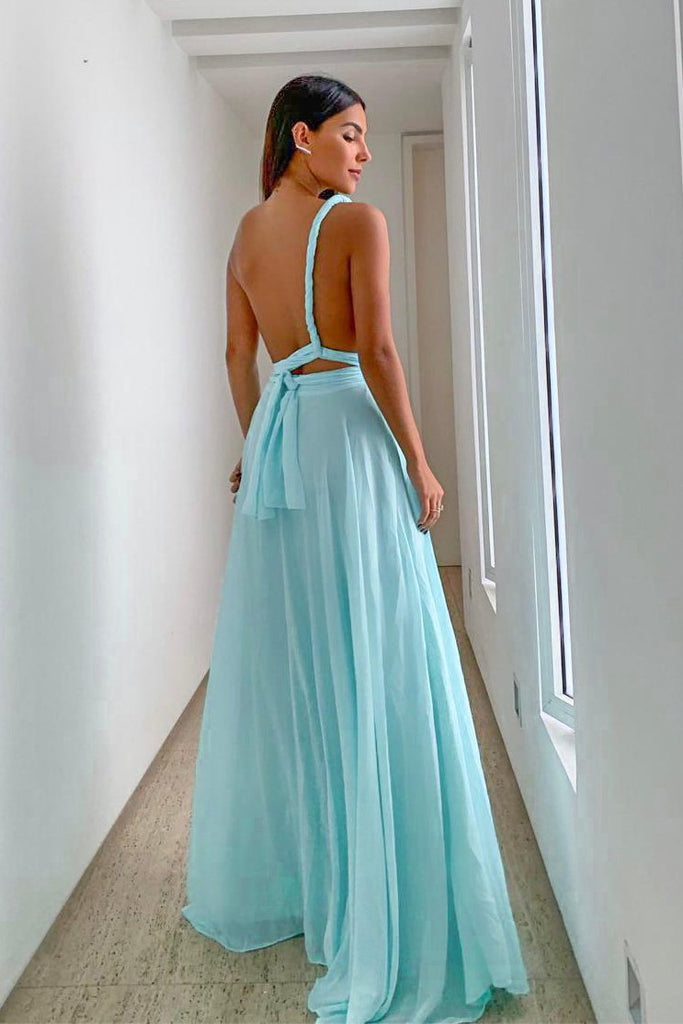 convertible bridesmaid dress tiffany chiffon long prom dresses dtp854