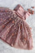 floral appliqued sweet 16 dress a-line tulle homecoming dresses dth76