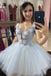 tulle light blue sweet 16 dress applique homecoming dress with beaded dth128