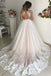 deep v neck backless wedding dresses lace appliques bridal gown dtw433