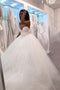 Long Sweetheart Tulle Sleeveless Wedding Dresses With Appliques