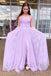 backless formal evening dress with lace spaghetti straps tulle lilac prom dress dtp68