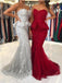 mermaid sweetheart lace applique long prom dress graduation dresses dtp1065