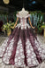 Off-Shoulder Quinceanera Dresses Prom Dresses Ball Gown With 3D Appliques