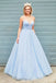 elegant a-line v neck light blue backless prom dresses dtp01